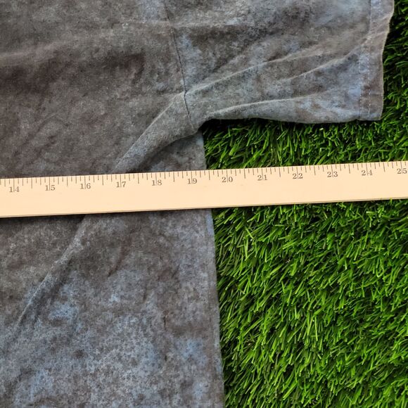 Vintage Easy-Riders Skeleton Fire Shirt Medium 19x27 Blue - Picture 4 of 10